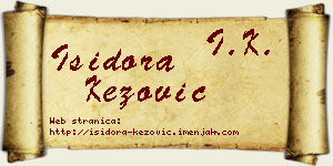 Isidora Kezović vizit kartica